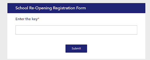 Picture of where users should enter the key in the registration process.